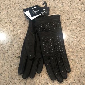 Echo leather studded gloves